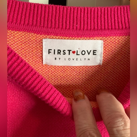 Pink Flower Sweater from First Love *Color Sample* - Picture 2 of 9